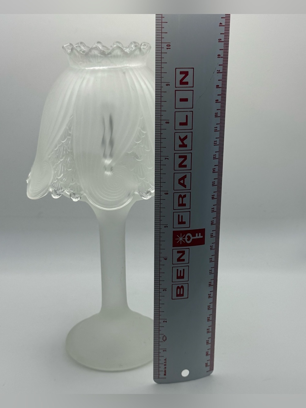 PartyLite Clairmont Fairy Lamp Frosted Glass Candle Holder Shade/Pedestal Vtg - Picture 13 of 14